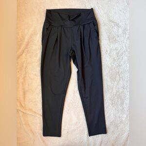 Apana Black Pleated Yoga Pants Women Size Large